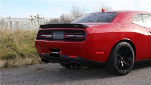 Dodge Challenger Performance Exhaust - Dual Rear Exit - CORSA Performance - Cat-Back Touring with 3.5in Black Tips - Black - `15-`23